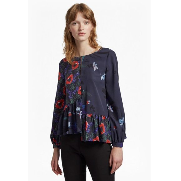 Lisette Crepe Round Neck Floral Top